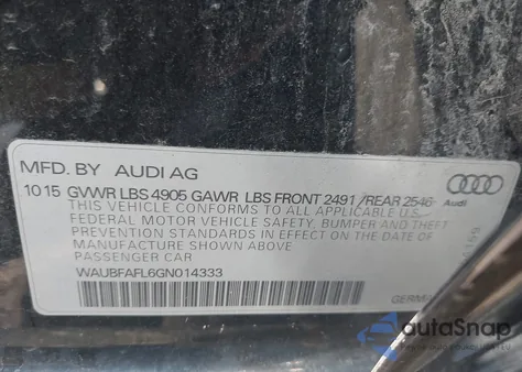 2016 Audi A4 2.0T Premium from USA, damaged, VIN WAUBFAFL6GN014333